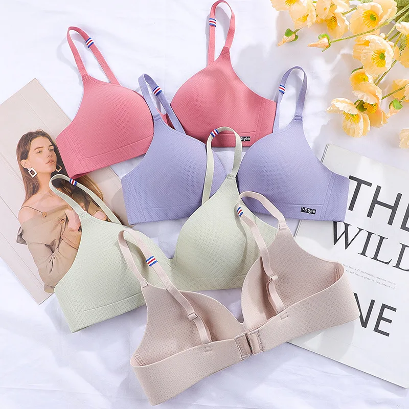 

French Style Bralette Free Shipping Wire Free Bra For Woman Active Cure Straps Push Up Lingerie Sexy Soft Underwear For Woman