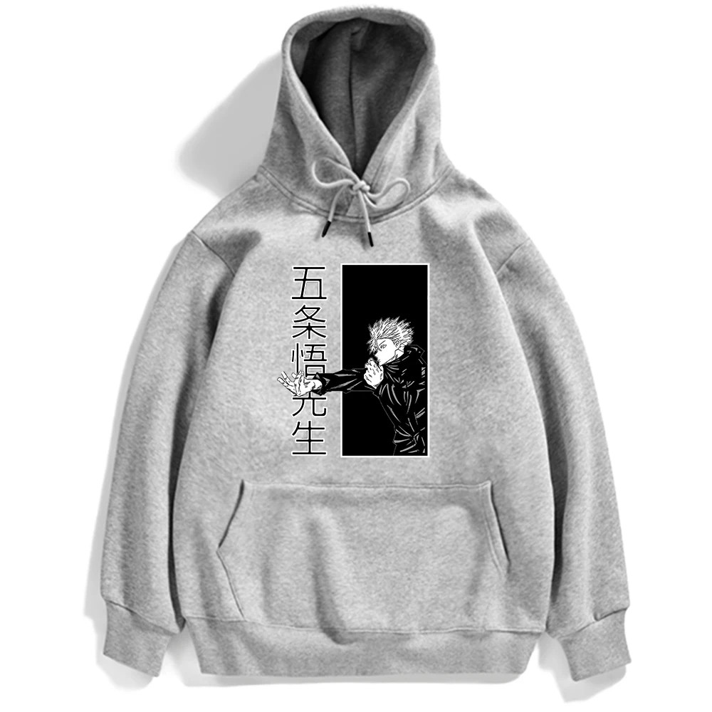 

Худи Gojo Satoru с рисунком, женские худи с креативным рисунком и круглым вырезом, Худи оверсайз с рисунком, повседневные женские худи с карманам...