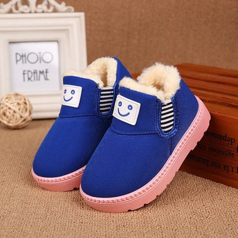 Zapatos de algod&oacute;n para ni&ntilde;os, botas cortas para ni&ntilde;as, zapatos de invierno para beb&eacute;s, botas de algod&oacute;n c&aacute;lidas y antideslizantes de terciopelo, 2021-4