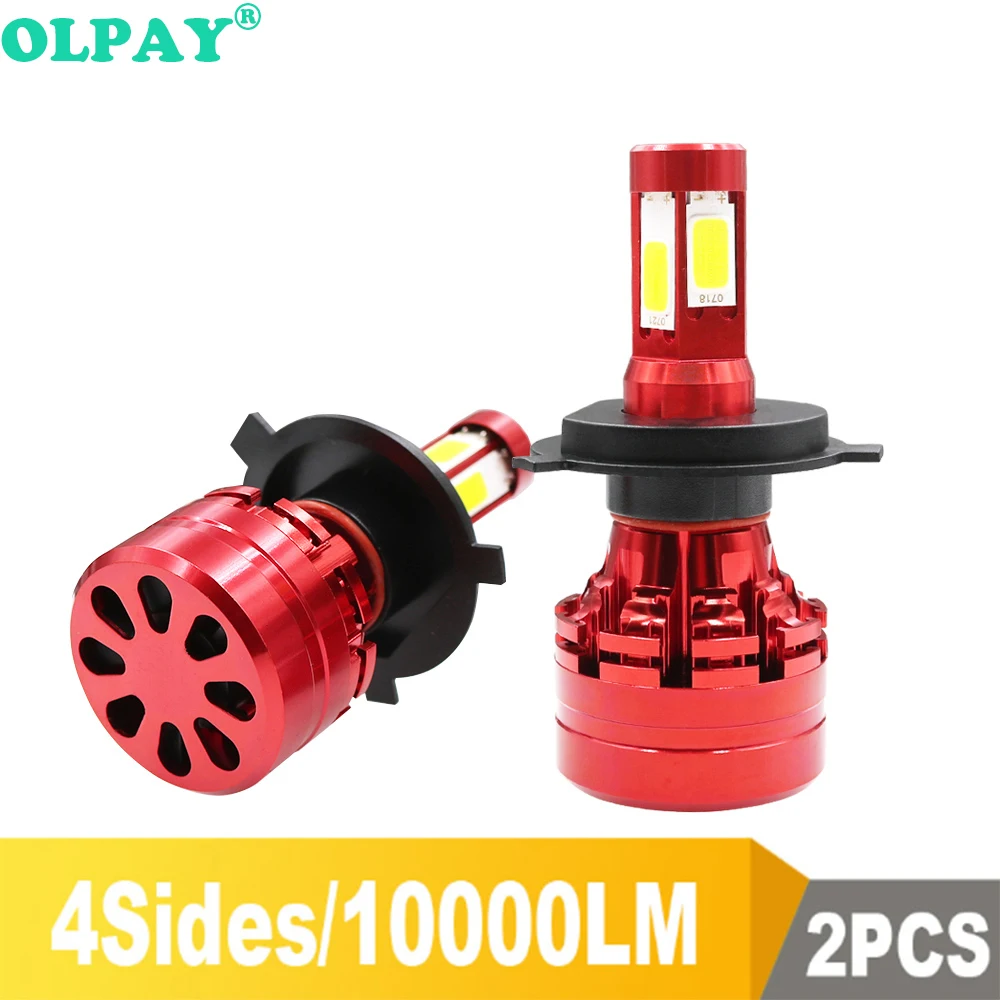 

OLPAY H7 H4 светодиодный фар автомобиля H1 H3 H8 H11 светодиодный 9005 HB4 9006 HB5 HB3 HB2 9003 9004 9007 Автомобильный свет лампы 6500K 10000LM с can-bus