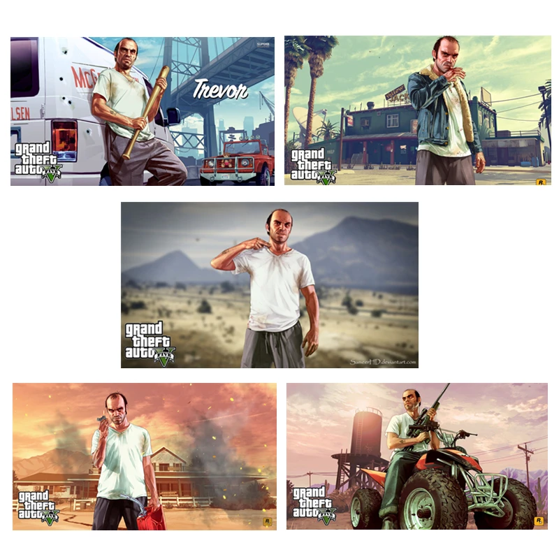 Bиниловые hаклейки на авто ГТА 5 Тревор плохой парень для volkswagen наклейки машину