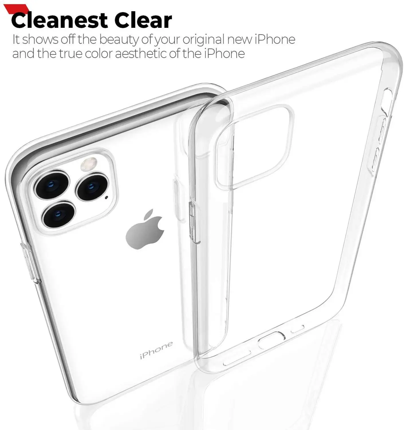 10Pcs Ultra Slim Thin Soft TPU Protective Case For iPhone 12 11 Pro Max X XS XR 8 7 Plus 6 6S 5 5S SE 2020 Transparent Cover |