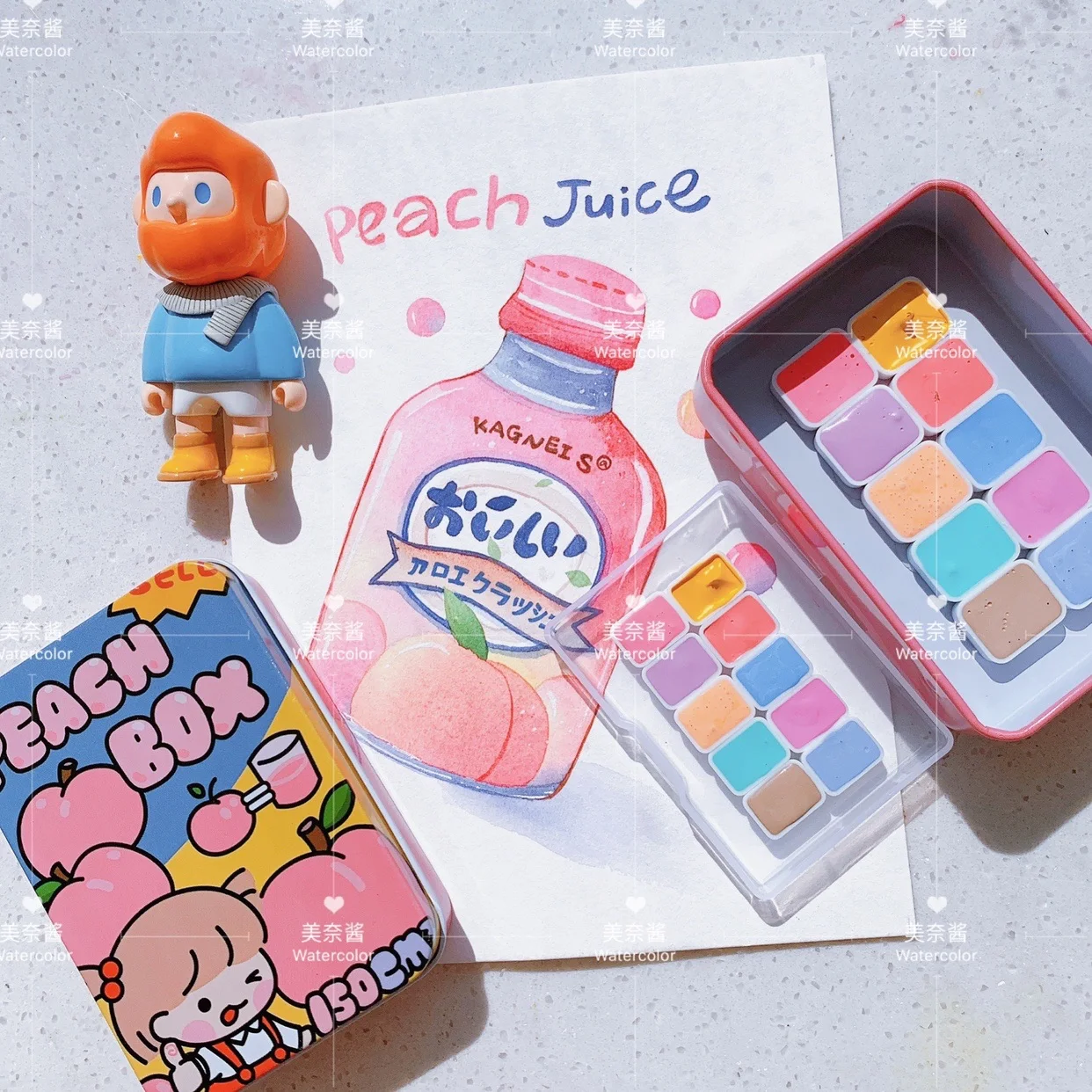 Русская белая ночная художница макарун конфетный цвет ed акварель маленькая