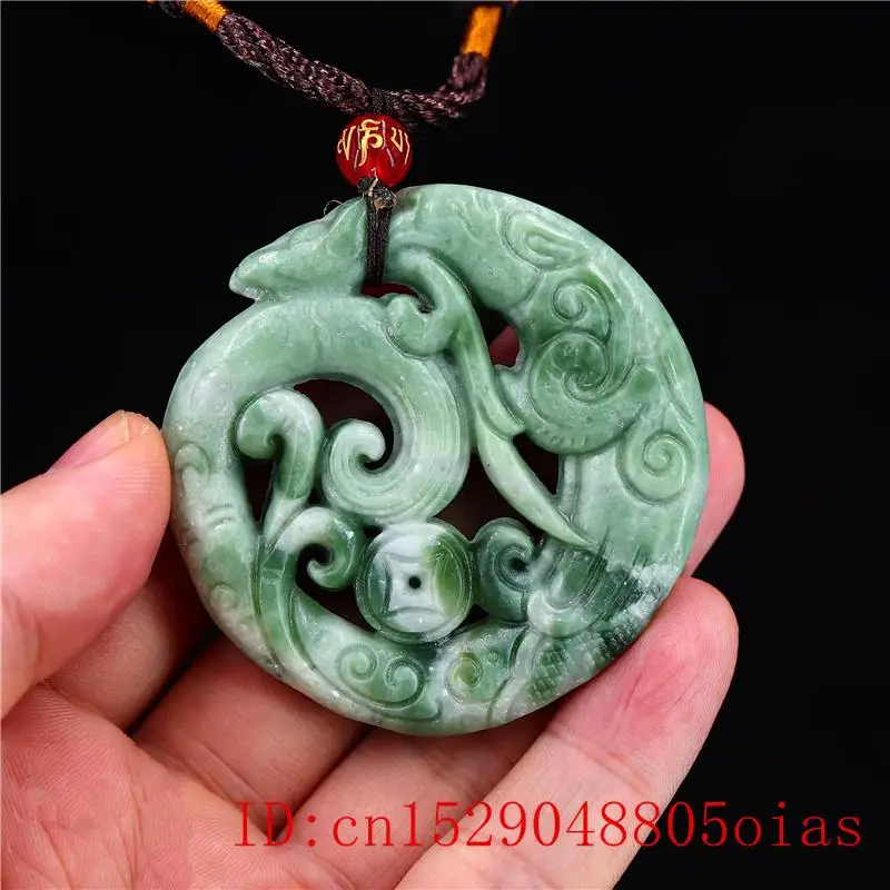 Нефритовый Феникс кулон ожерелье подарки Китайский амулет для женщин