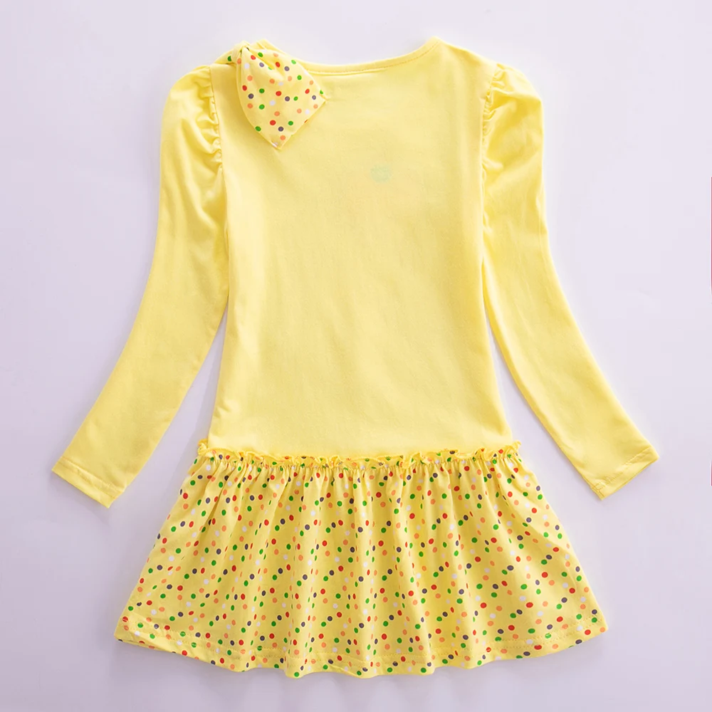 Детское Хлопковое платье с длинным рукавом вышивкой | Детская одежда и обувь