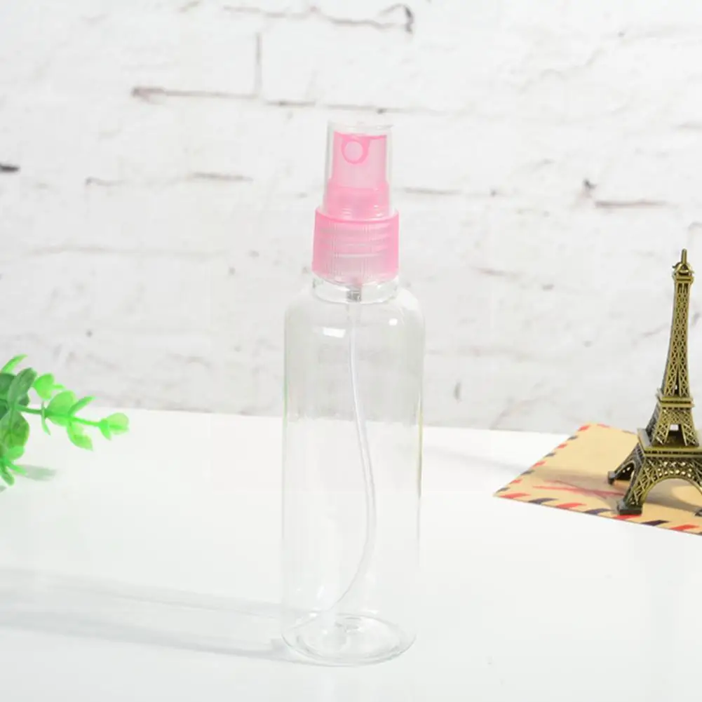 

100ml Refillable Bottles Travel Transparent Plastic Atomizer 3 Perfume Colors Small Accessories Empty Travel Spray Bottle T8X2