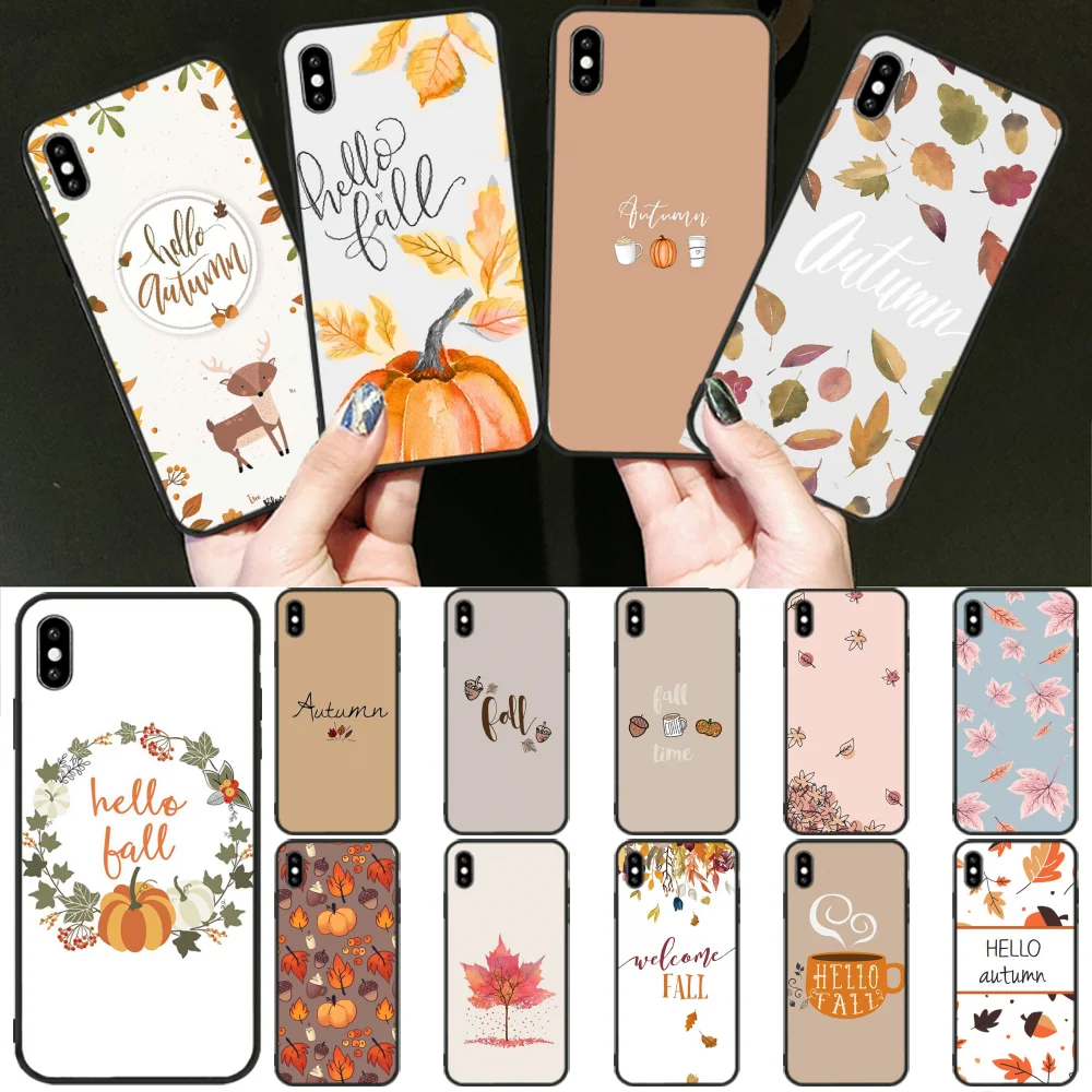 Reayou Тыква осень черная мягкая крышка чехол для телефона iPhone 11 pro XS MAX 8 7 6 6S Plus X 5 5S SE