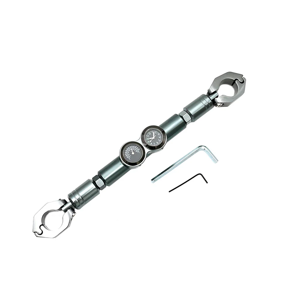 

Universal Motorcycle Handlebar Motorbike Handle Balance Bar Strengthen Crossbar Handlebar With Time Meter Thermometer