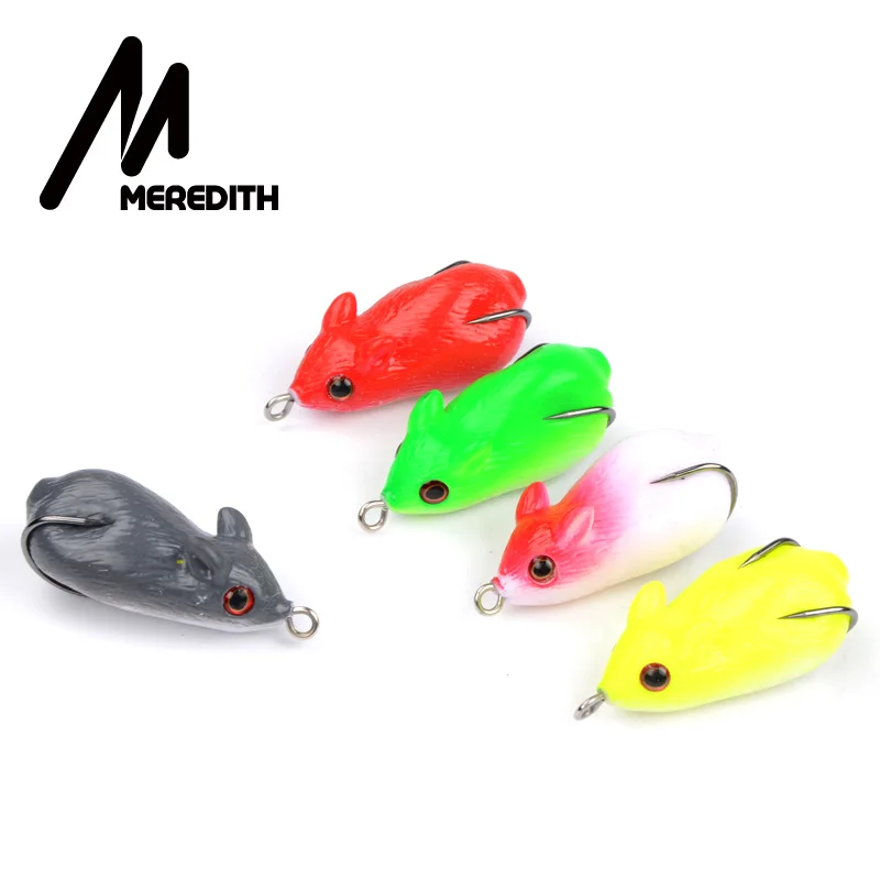 MEREDITH, 8,2 г, 4,5 см, 5 шт., приманка мыши в виде лягушки для рыбалки, мягкие приманки для снейкхеда, приманки для ловли басов, лягушка, плавающая верхняя часть