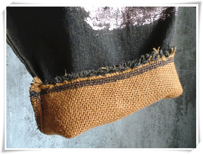 

LYUZHE Vintage Gilded Harem Pants Women 2021 Autumn Elastic Waist Patchwork Ankle-Length Pants Spliced Female Denim Pants QDY065