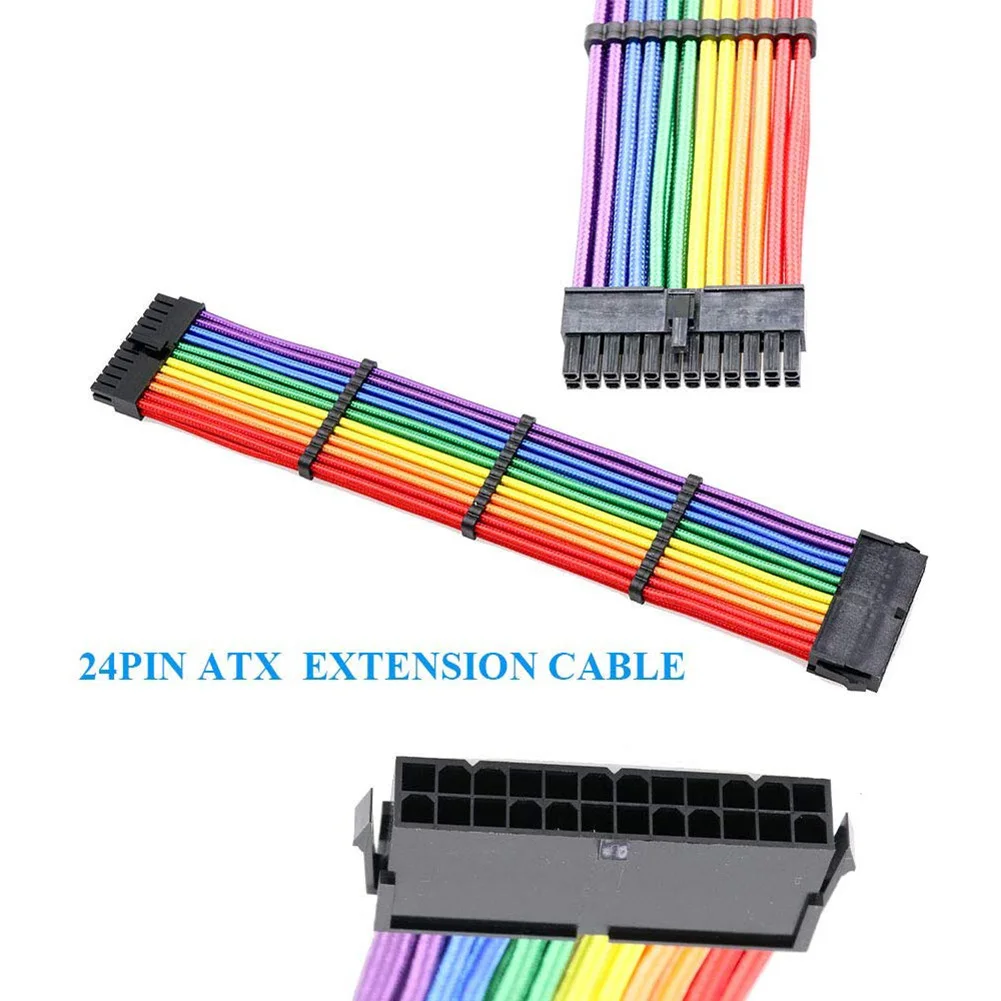 Комплект удлинительных кабелей питания для ПК 12 дюймов 18AWG 24pin ATX 4 + 4pin EPS 6 2Pin PCI e 6pin