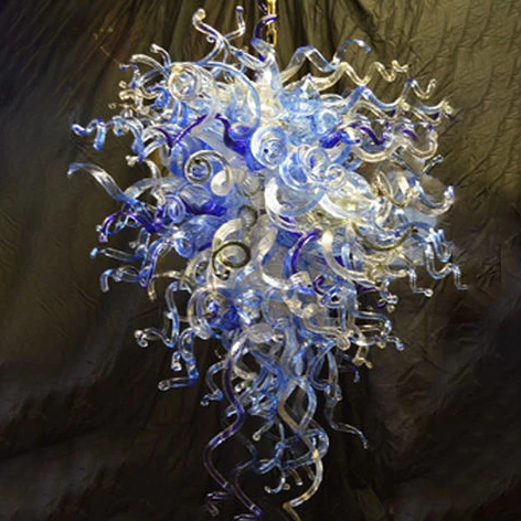 Новая прозрачная цветная стеклянная люстра ручной работы для домашнего