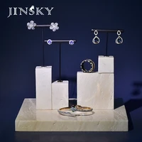 yellow travertine earrings shelf display stand ring stand support light luxury ins style jewelry display shooting props