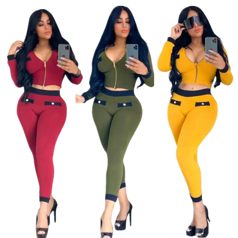 Зимние женские комплекты спортивный костюм с длинным рукавом круглым вырезом на