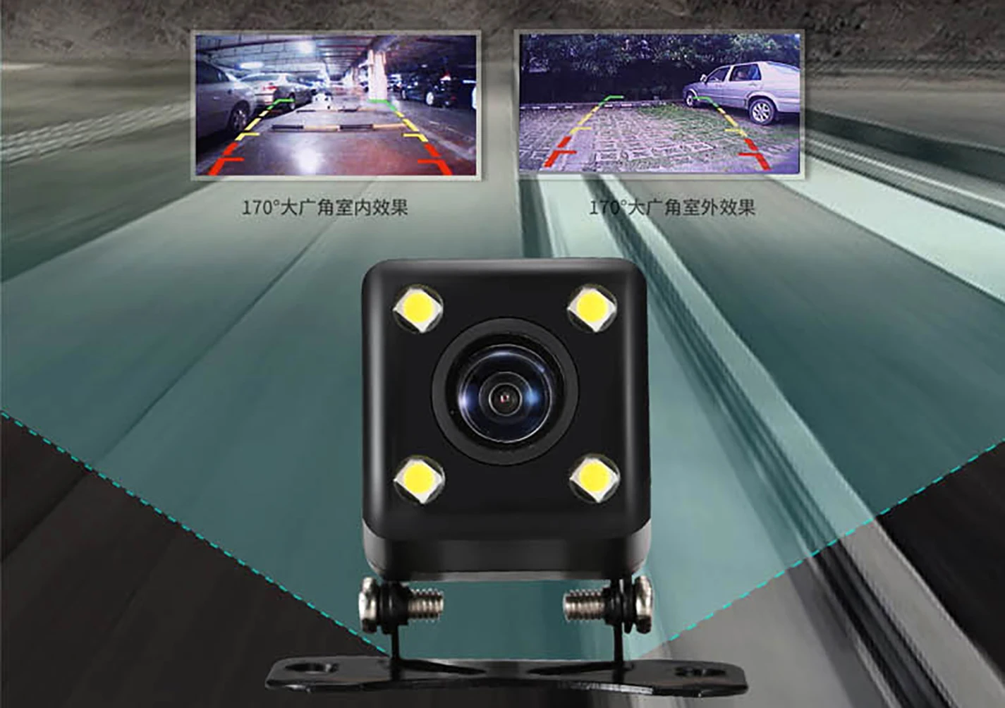 HD CCD Водонепроницаемая универсальная парковочная задняя камера с ночным