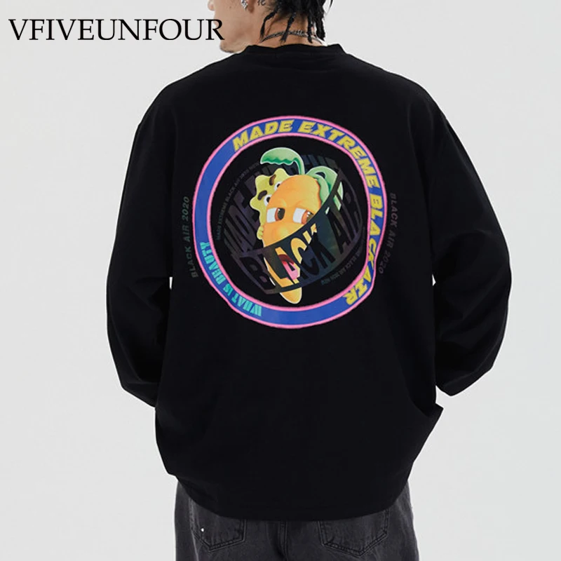 VFIVE UNFOUR 2020 новый дизайн Граффити Печать забавная футболка с круглым вырезом рок