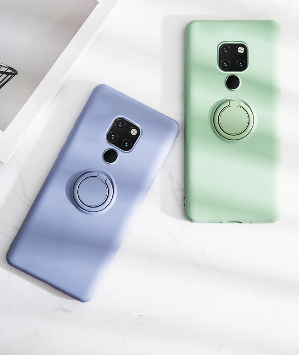 Мягкий силиконовый чехол, чехол для huawei mate 20 Pro Lite mate 30 Pro P20 P30, кольцо-держатель, силиконовый чехол для huawei mate 20 Pro, чехол s