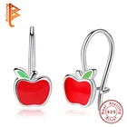 Женские и детские серьги-гвоздики BELAWANG, серьги из серебра 925 пробы с красной эмалью, в подарок на Рождество