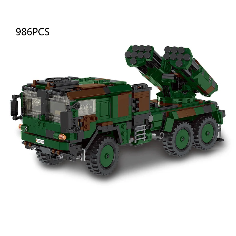 

WW2 military germany LARS 2 Multiple rocket launcher MODEL batisbrick moc building block world war assemble brick toy collection