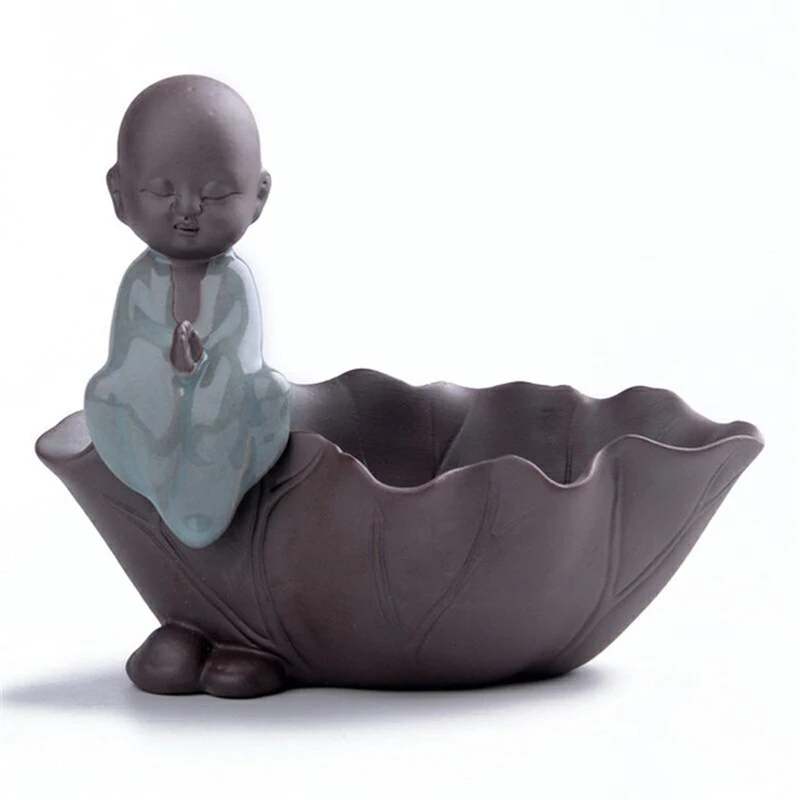 Творческий маленький монах дзен керамический гидропонный суккулент цветочный