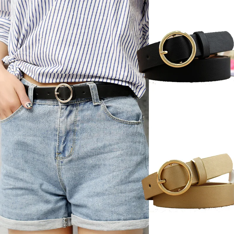 

Модный классический широкий женский ремень с круглой пряжкой 2020 Дизайн Женский Повседневный Кожаный ремень ремни для джинсов kemer