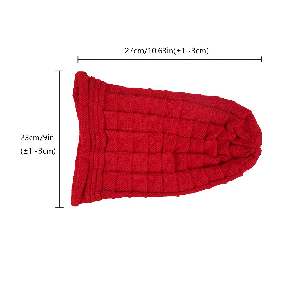 

Knitted Beanie Women's Hat Autumn Winter Skullies Beanies Warm Casual Slouchy Hat Crochet Beanie Hat Female Baggy Cap
