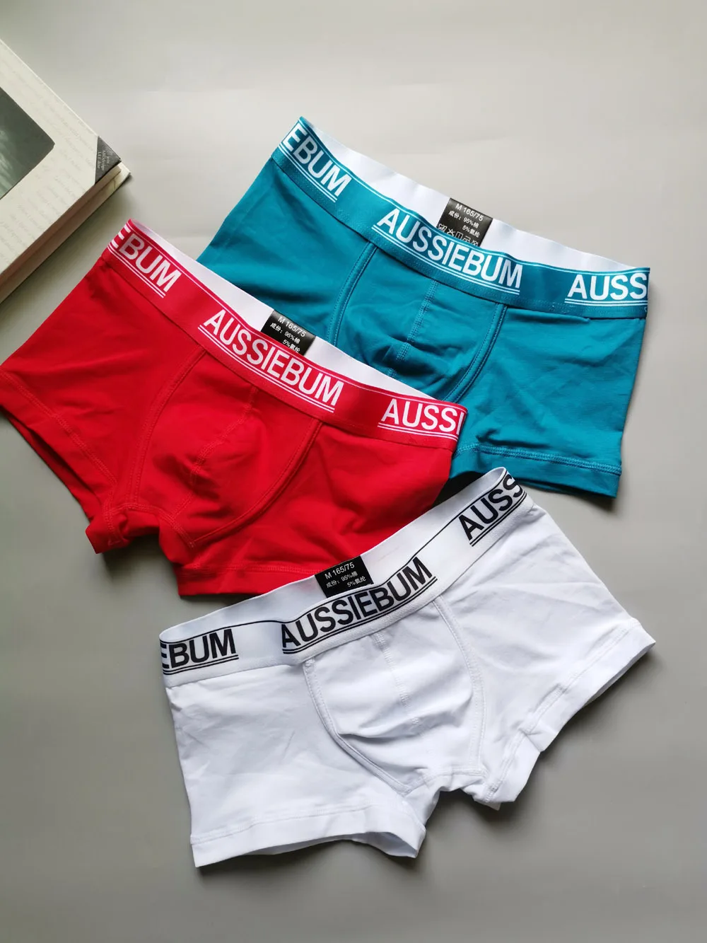 Новые мужские однотонные простые боксеры aussieпреимущества Австралии хлопковые