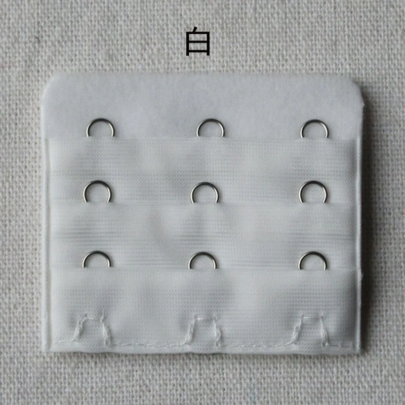 

White Back Bra Extenders red Strap Extension 3 Hooks Lingerie Three rows and three buttons Polyester