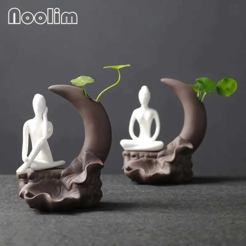 Креативный белый фарфоровый горшок для йоги цветочный лотос пруд ручная работа