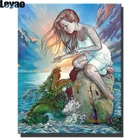 Алмазная живопись Русалка и водный дракон, вышивка крестиком, алмазная вышивка, картина, стразы, ручной работы, подарок