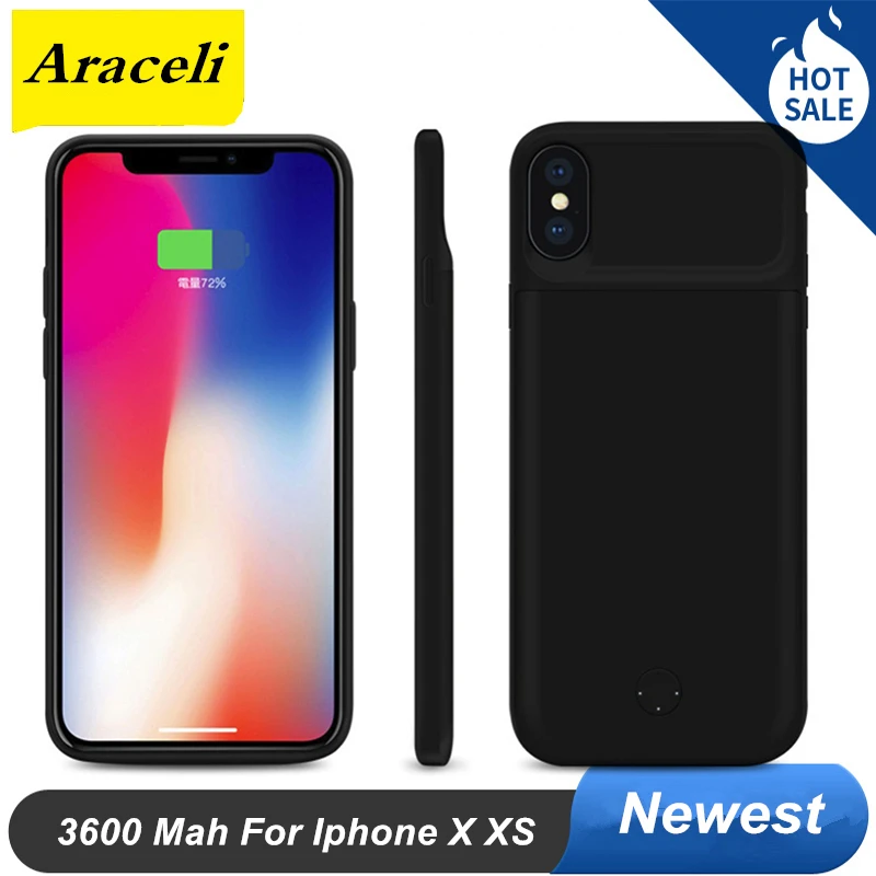 Для Iphone XS чехол для батареи умный силикагель материал Внешний аккумулятор X