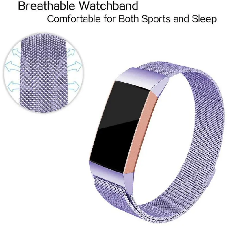 9 цветов для Fitbit charge 3 фитнес-браслет магнитный с миланским плетением браслет из нержавеющей стали сменные полосы для charge3 ремешок