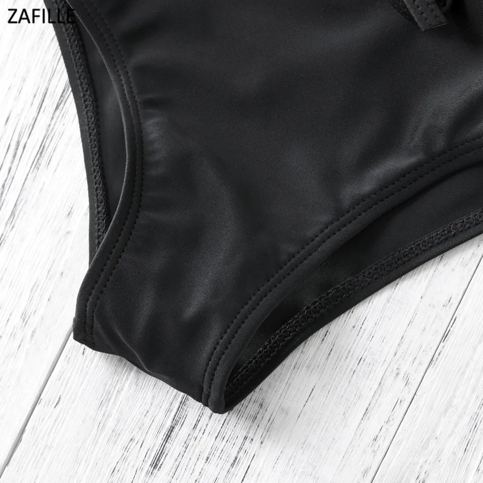 Женский купальник с заниженной талией ZAFILLE черный пикантный купальник-бикини со