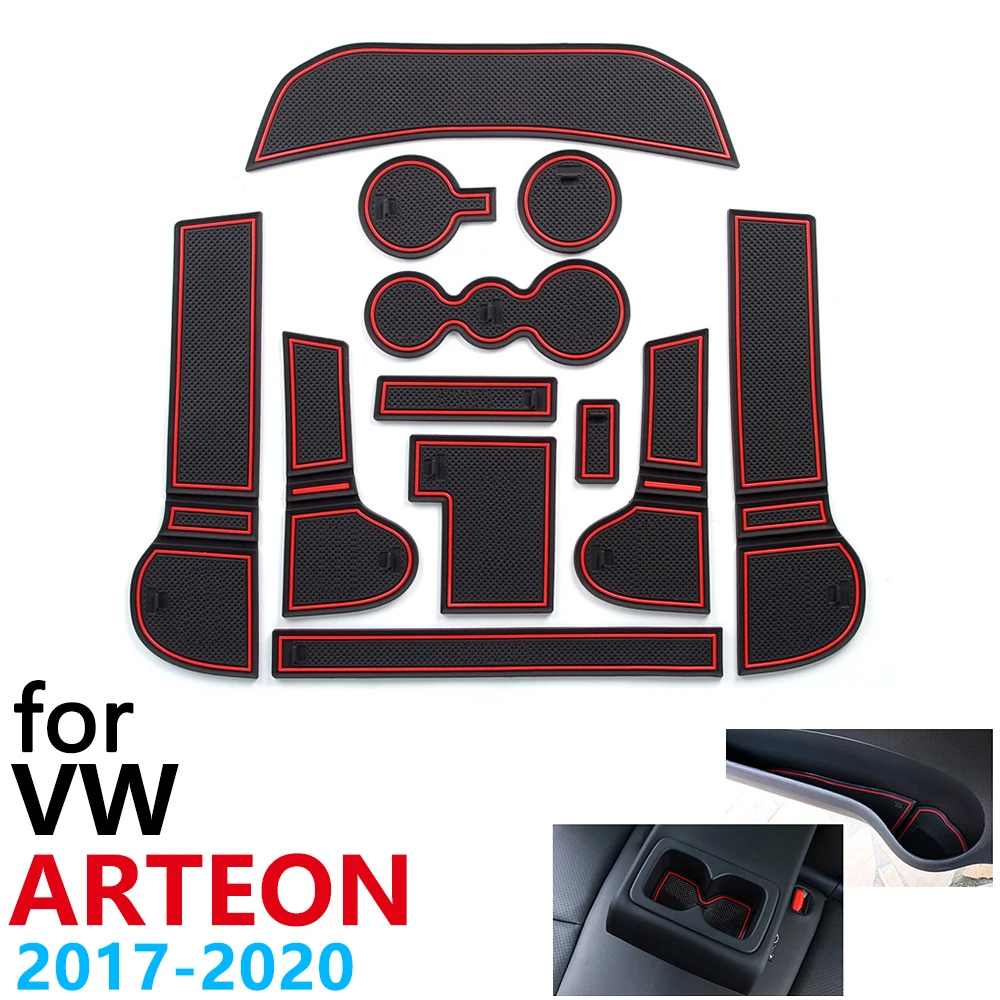 Противоскользящий резиновый коврик для чашки дверной паз VW Arteon Volkswagen R Line Passat CC 2017