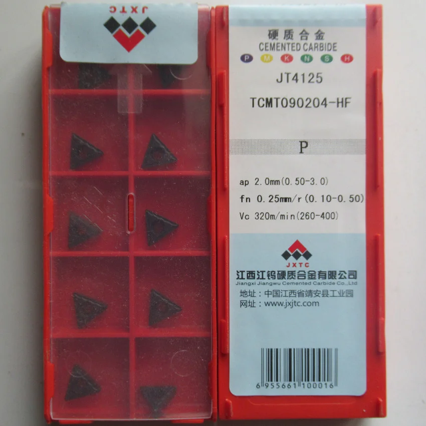 Карбидные вставки с ЧПУ JXTC TCMT090204-HF JT4025/TCMT090204-HF JT4125/TCMT090204-HM JT4025/TCMT090204-HM JT4125 10 шт./кор.