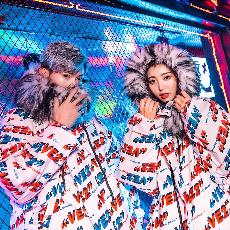 Парка Mirecoo Мужская зимняя длинная куртка с капюшоном и надписью меховым