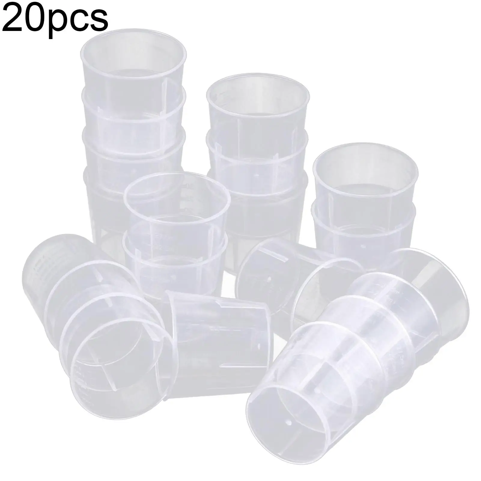 

20Pcs 60ML Plastic Measuring Cup Kitchen Cooking Laboratory Graduated Beaker