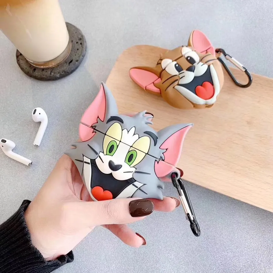 3D единорог наушники в форме мыши чехол для Airpods 2 силиконовый с рисунком свиньи 1