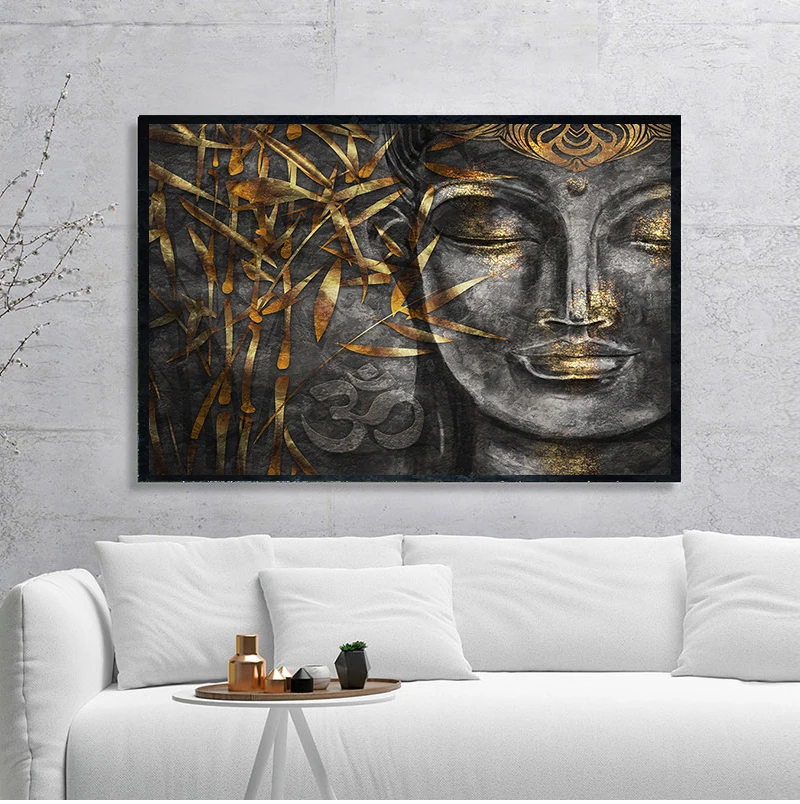 

Abstract Buddhism Posters and Prints Wall Art Canvas Painting Buddhist Mood Pictures for Living Room Home Buddha Decoration