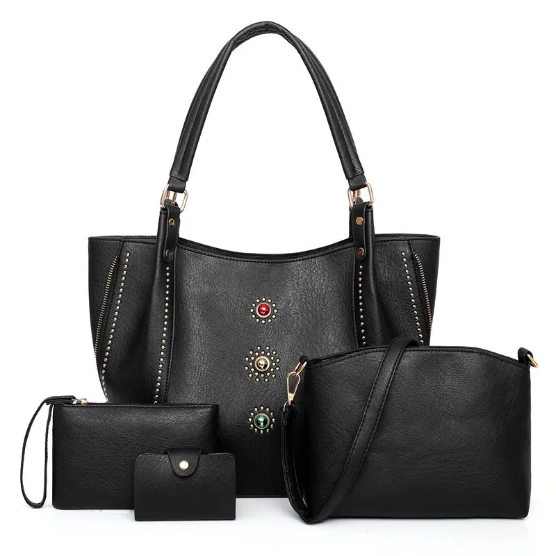 Лидер продаж модная женская сумка тоут мягкая мессенджер пакет для ключей в 4