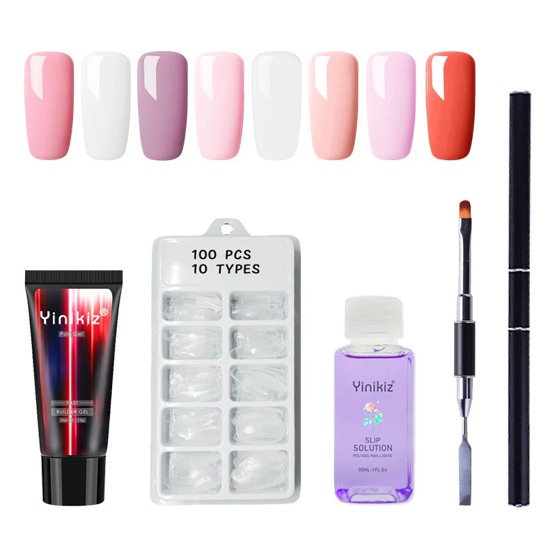 4 шт./компл. поли гель для ногтей комплект быстрое строительство Polygel Гель лак на