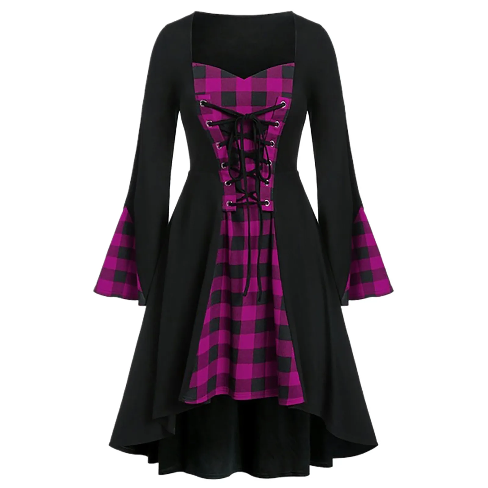 Женский костюм для косплея ведьмы на Хэллоуин большие размеры средневековый