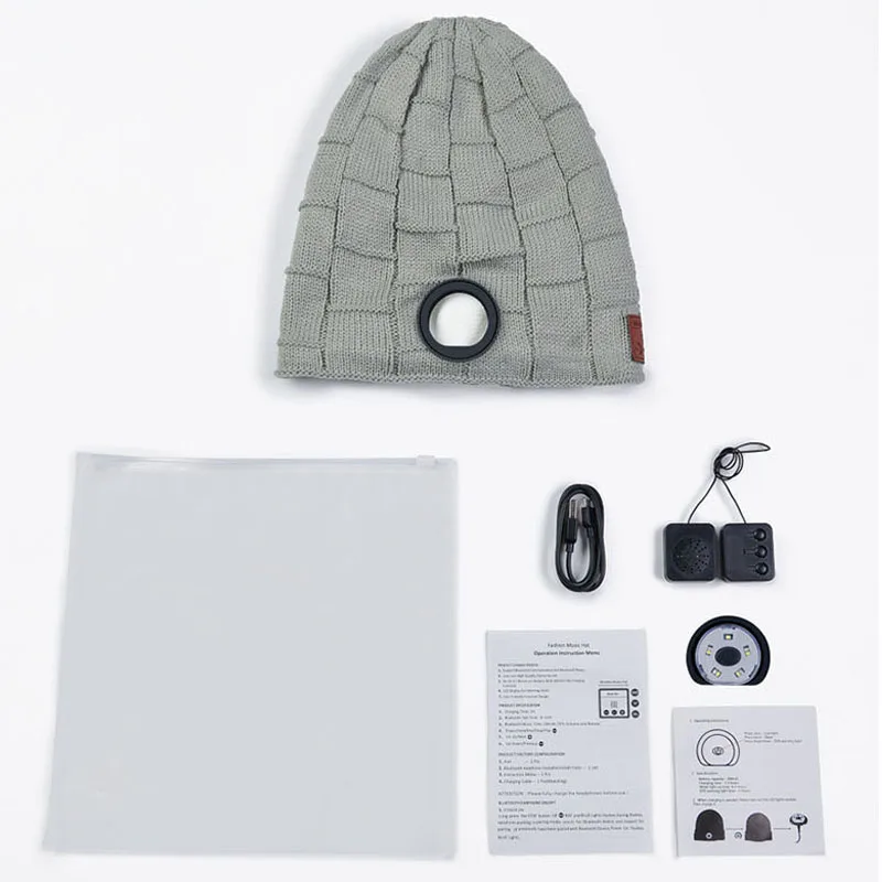 

Wireless Bluetooth 5.0 Headset Outdoor Warm Music Headphone Hat MP3 Player with MIC for Handsfree Birthday Gift