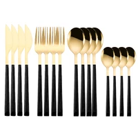 16pcs stainless steel imitation wooden marble handle cutlery set dinnerware western tableware knife fork tea spoon silverware