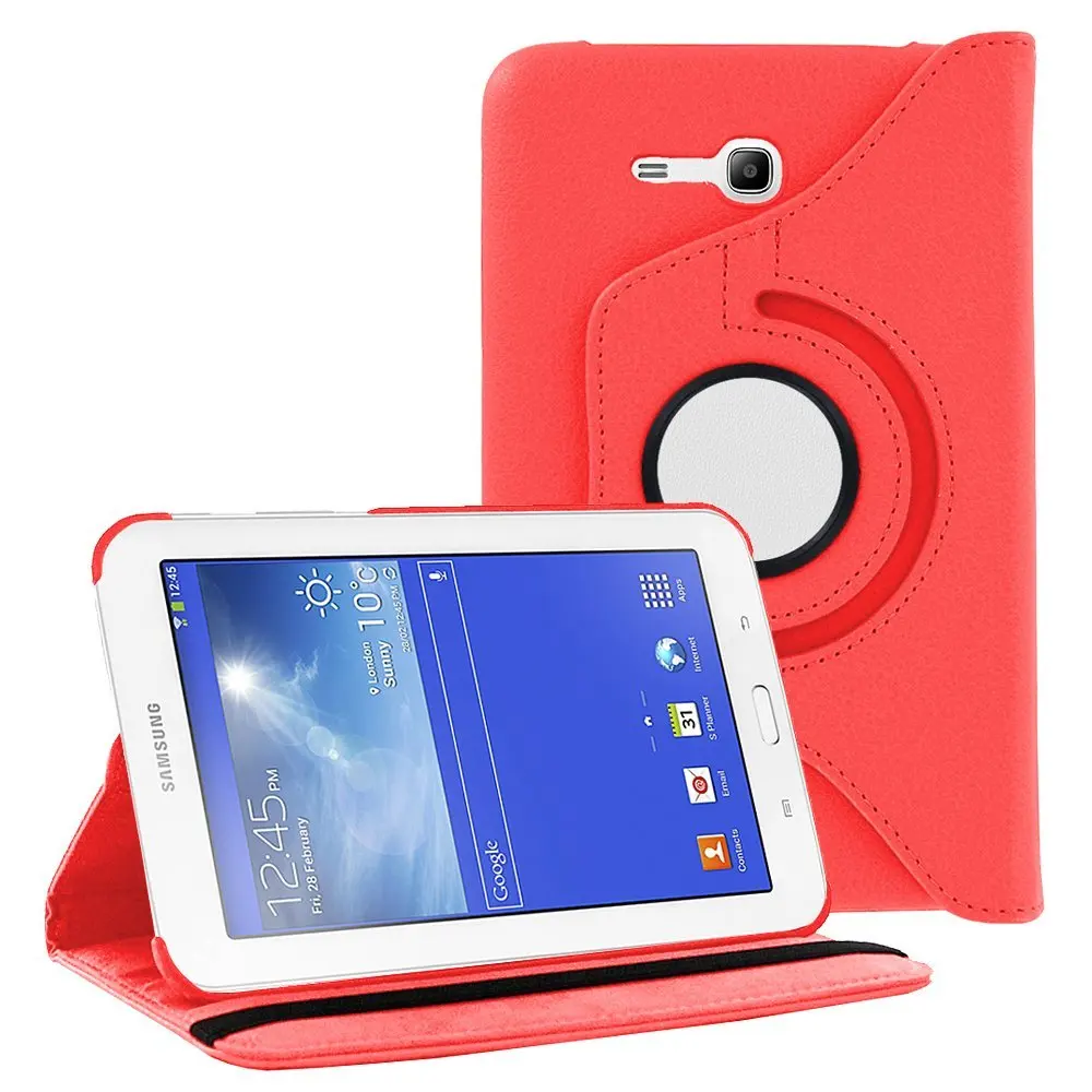 360 Degree Rotating PU Leather Flip Cover Case For Samsung Galaxy Tab 3 Lite 7&quot T110 T111 E 7.0 T113 T116 SM-110 Tablet | Компьютеры и