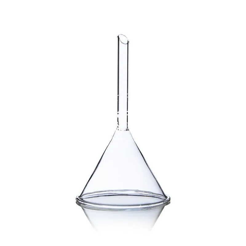 

Glass funnel chemical laboratory triangular cone-shape 30-100 mm short straight neck funnel