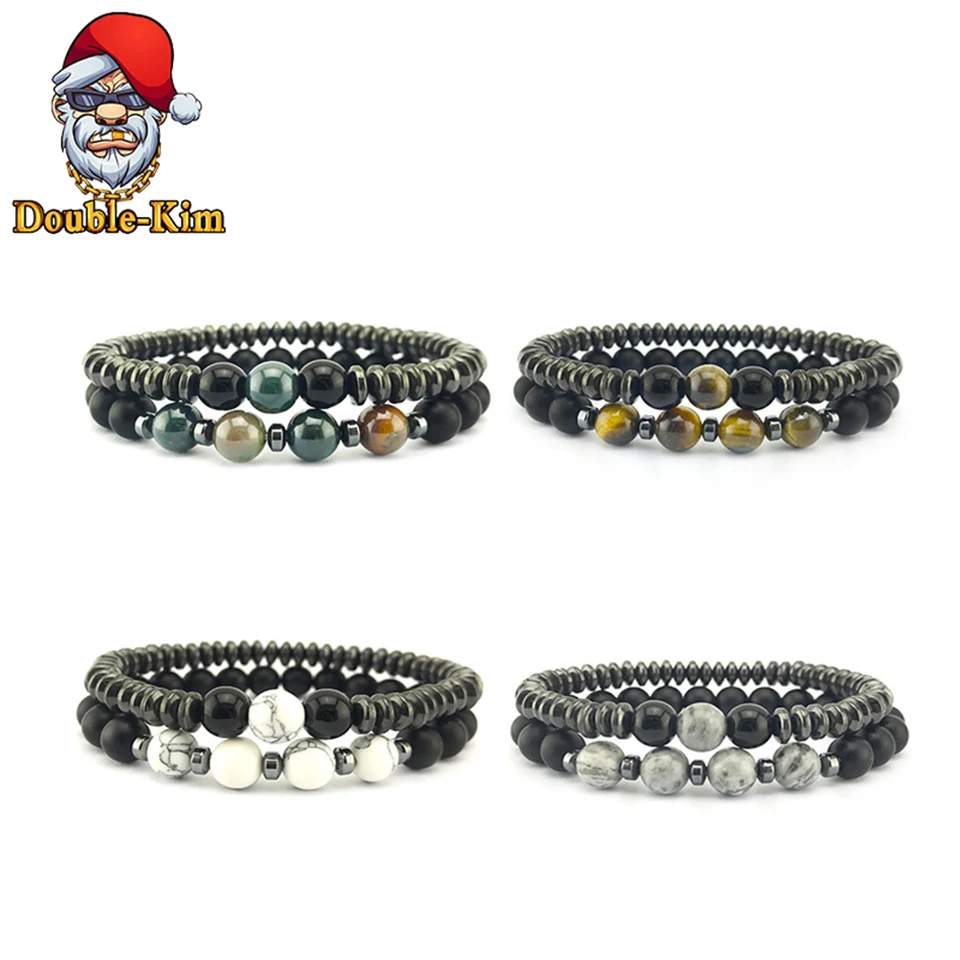 8 стиль натуральный камень браслет из бисера рок хип хоп уличная культура цветной