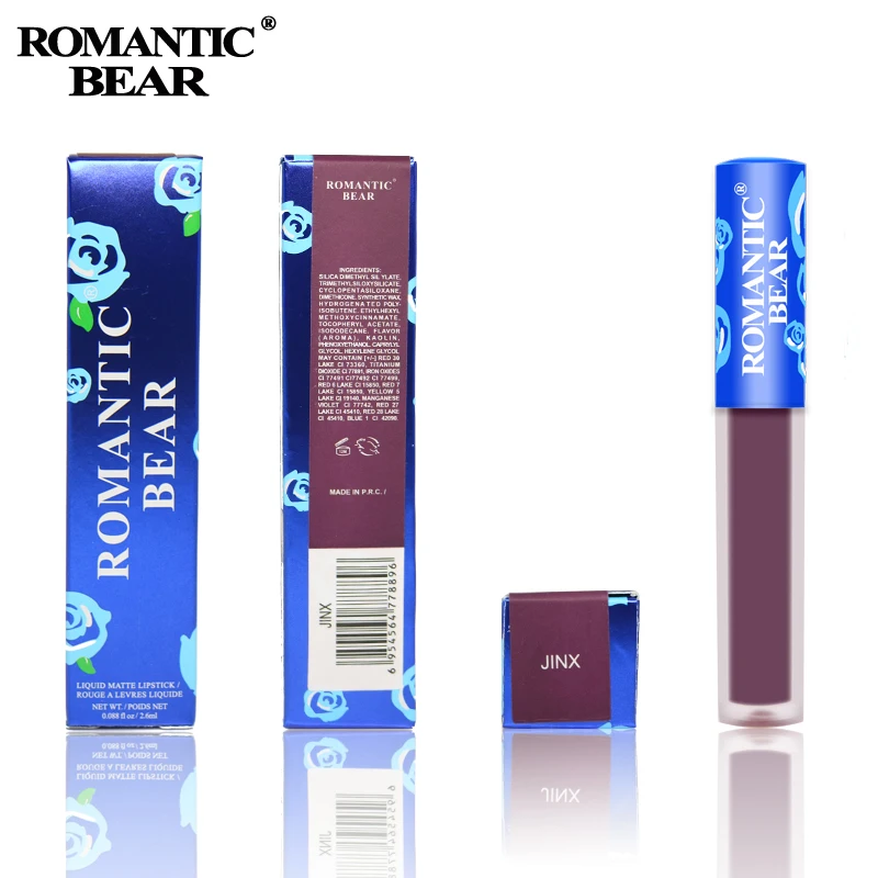 Романтический медведь бренд Макияж Губная помада матовый Batom стойкий labiales Rouge A