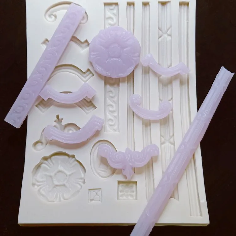 

Classic line Frame Fondant Silicone Mold for DIY Pastry Cupcake Dessert Lace Cake Decoration Kitchen Accessories Baking Tool