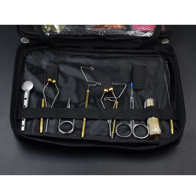 Стандартный набор для вязки мушек содержащий Нитевдеватель АА-тиски держатель